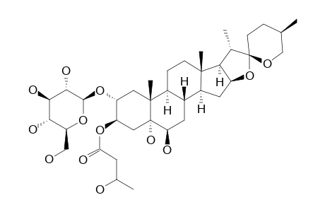 (25R)-3-O-(2-HYDROXYBUTYRYL)-5-ALPHA-SPIROSTANE-2-ALPHA,3-BETA,5,6-BETA-TETROL-2-O-BETA-D-GLUCOPYRANOSIDE