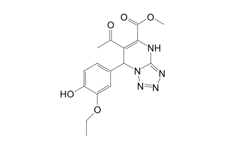 [1,2,3,4]Tetrazolo[1,5-a]pyrimidine-5-carboxylic acid, 6-acetyl-7-(3-ethoxy-4-hydroxyphenyl)-4,7-dihydro-, methyl ester