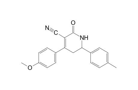 4-(p-methoxyphenyl)-2-oxo-1,2,5,6-tetrahydro-6-p-tolylnicotinonitrile