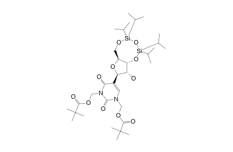 N-1,N-3-BIS-(PIVALOYLOXYMETHYL)-3',5'-O-(TETRAISOPROPYLDISILOXANE-1,3-DIYL)-PSEUDOURIDINE