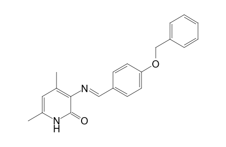 4,6-Dimethyl-(1H)pyridone-2, 3-(4-benzyloxyphenylmethyleneamino)-