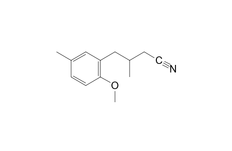 4-(6-methoxy-m-tolyl)-3-methylbutyronitrile