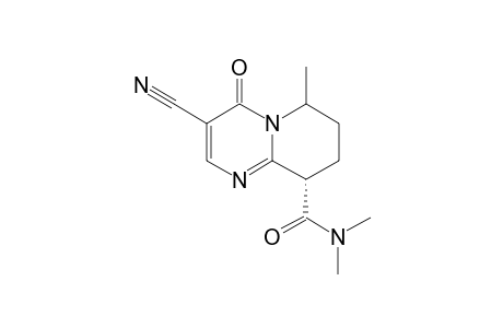 TRANS-6-METHYL-9,9-N-DIMETHYLCARBAMOYL-4-OXO-TETRAHYDRO-4H-PYRIDO-[1,2-A]-PYRIMIDIN-3-CARBONITRILE