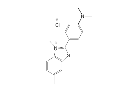 3,6-dimethyl-2-[p-(dimethylamino)phenyl]benzpthiazolium chloride