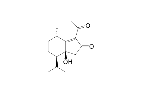 (-)-(5S,6R,9S)-2-Acetyl-5-hydroxy-6-isopropyl-9-methylbicyclo-[4.3.0]non-1-en-3-one