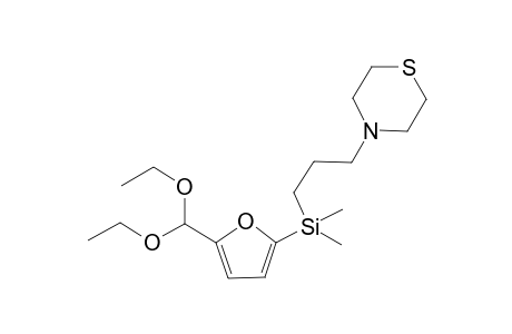 1-{3-[Dimethyl(5-diethoxymethylfuran-2-yl)silyl]propyl}thiomorpholine