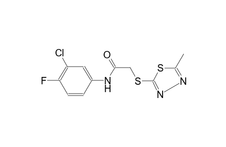 acetamide, N-(3-chloro-4-fluorophenyl)-2-[(5-methyl-1,3,4-thiadiazol-2-yl)thio]-