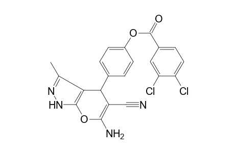 3,4-Dichloro-benzoic acid 4-(6-amino-5-cyano-3-methyl-1,4-dihydro-pyrano[2,3-c]pyrazol-4-yl)-phenyl ester