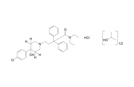 4-(p-chlorophenyl)-N,N-diethyl-alpha,alpha-diphenyl-4-hydroxy-1-piperidinebutyramide, compound with isopropyl alcohol(2:1), monohydrochloride