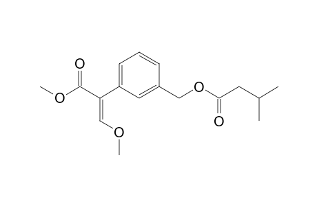 Benzeneacetic acid, alpha-(methoxymethylene)-3-[(3-methyl-1-oxobutoxy)methyl]-, methyl ester