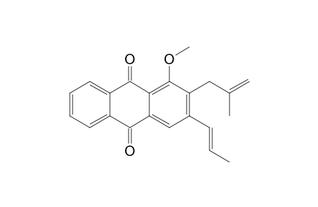 1-METHOXY-2-(2'-METHYLPROP-2'-ENYL)-3-(PROP-1''-ENYL)-ANTHRAQUINONE