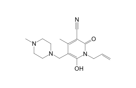 1,2-Dihydropyridine-3-carbonitrile, 1-allyl-6-hydroxy-4-methyl-5-(4-methylpiperazin-1-ylmethyl)-2-oxo-