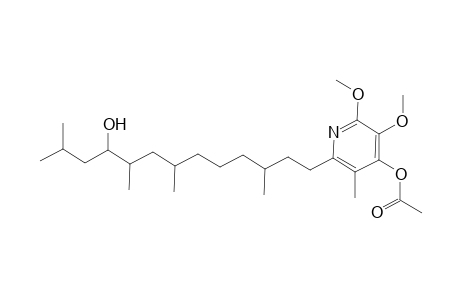 2-Pyridinedecanol, .alpha.-sec-butyl-4-hydroxy-5,6-dimethoxy-.beta.,.delta.,.theta.,3-tetramethyl-, 4-acetate