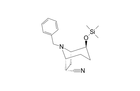 8-BENZYL-2-EXO-[TRIMETHYLSILYLOXY]-8-AZABICYCLO-[3.2.1]-OCTANE-6-ENDO-CARBONITRILE