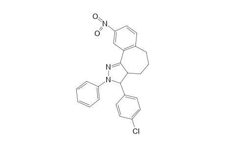 3-(p-chlorophenyl)-2,3,3a,4,5,6-hexahydro-9-nItro-2-phenylbenzo[6,7]-cyclohepta[1,2-c]pyrazole