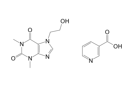 7-(2-hydroxyethyl)theophylline, mononicotinate