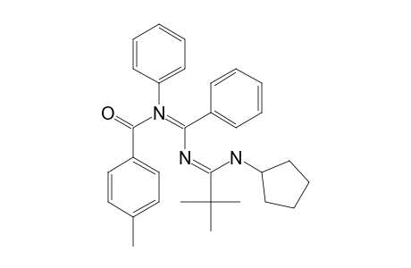 6-TERT.-BUTYL-7-CYCLOPENTYL-2-(4-METHYLPHENYL)-3,4-DIPHENYL-1-OXA-3,5,7-TRIAZAHEPTA-1,4,6-TRIENE