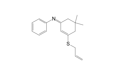 N-[3-(allylthio)-5,5-dimethyl-2-cyclohexen-1-ylidene]aniline