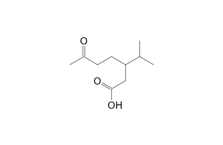 Heptanoic acid, 3-(1-methylethyl)-6-oxo-