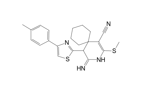 4-Imino-5-[4-(4-methylphenyl)-1,3-thiazol-2-yl]-2-(methylsulfanyl)-3-azaspiro[5.5]undec-1-ene-1-carbonitrile