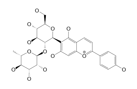 6-C-BETA-(2''-O-ALPHA-RHAMNOPYRANOSYL)-GLUCOPYRANOSYL-APIGENINIDIN