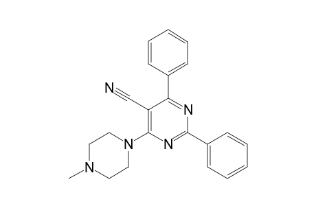 2,4-DIPHENYL-6-(4-METHYL-1-PIPERAZINYL)-5-PYRIMIDINECARBONITRILE