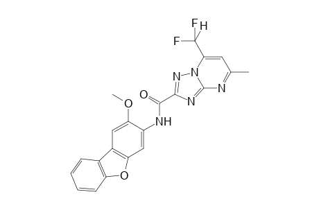 7-(difluoromethyl)-N-(2-methoxydibenzo[b,d]furan-3-yl)-5-methyl[1,2,4]triazolo[1,5-a]pyrimidine-2-carboxamide