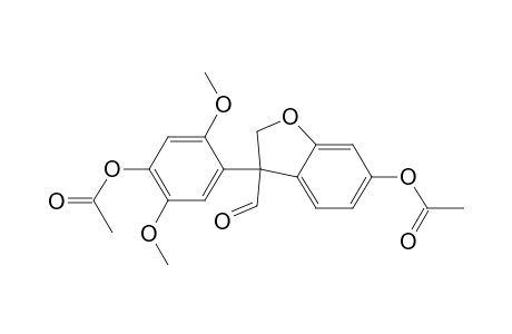 3-[4-(Acetyloxy)-2,5-dimethoxyphenyl]-3-formyl-2,3-dihydro-1-benzofuran-6-yl Acetate