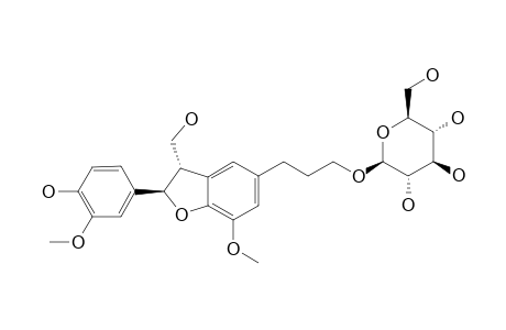 (2R,3S)-2,3-DIHYDRO-3-HYDROXYMETHYL-7-METHOXY-2-(4'-HYDROXY-3'-METHOXYPHENYL-5-BENZOFURANPROPANOL-5C-O-BETA-D-GLUCOPYRANOSIDE