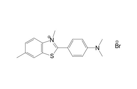 3,6-dimethyl-2-[p-(dimethylamino)phneyl]benzothiazolium bromide