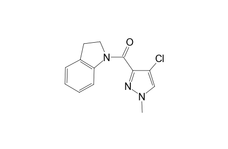 (4-Chloro-1-methyl-1H-pyrazol-3-yl)-(2,3-dihydro-indol-1-yl)-methanone