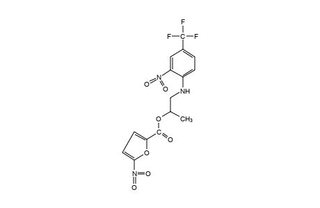 5-NITRO-2-FUROIC ACID, 1-METHYL-2-(2-NITRO-alpha,alpha,alpha-TRIFLUORO-p-TOLUIDINO)ETHYL ESTER