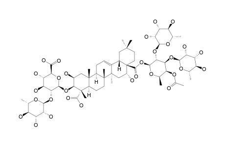 HERNIARIA-SAPONIN-C;3-O-[ALPHA-L-RHAMNOPYRANOSYL-(1->2)-BETA-D-GLUCURONOPYRANOSYL]-2-BETA,3-BETA-16-ALPHA-TRIHYDROXYOLEANE-12-ENE-23,28-DIOIC-ACID-