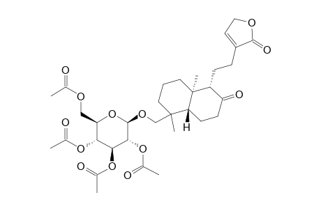 2(1H)-Naphthalenone, 1-[2-(2,5-dihydro-2-oxo-3-furanyl)ethyl]octahydro-5,8a-dimethyl-5-[[(2,3,4,6-tetra-O-acetyl-.beta.-D-glucopyranosyl)oxy]methyl]-, [1S-(1.alpha.,4a.beta.,5.alpha.,8a.alpha.)]-