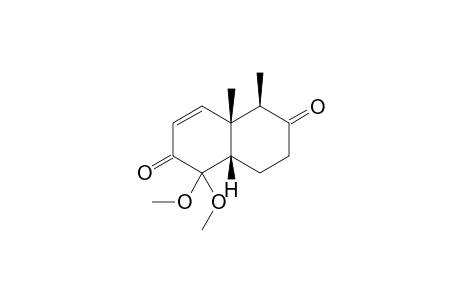 (1R*,4aS*,8aR*)5,5-Dimethoxy-1,8a-dimethyl-1,2,3,4,4a,5,6,8a-octahydro-2,6-naphthalendione