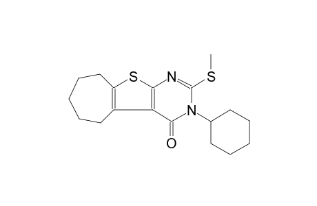 3-cyclohexyl-2-(methylsulfanyl)-3,5,6,7,8,9-hexahydro-4H-cyclohepta[4,5]thieno[2,3-d]pyrimidin-4-one