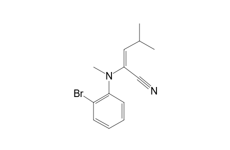 4-METHYL-2-(N-METHYL-O-BROMOANILINO)-PENT-2-ENENITRILE