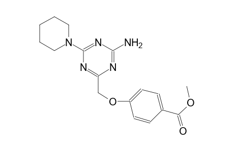 4-(4-Amino-6-piperidin-1-yl-[1,3,5]triazin-2-ylmethoxy)-benzoic acid methyl ester