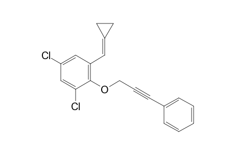 1,5-dichloro-3-(cyclopropylidenemethyl)-2-(3-phenylprop-2-ynoxy)benzene