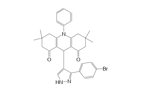 9-[3-(4-bromophenyl)-1H-pyrazol-4-yl]-3,3,6,6-tetramethyl-10-phenyl-3,4,6,7,9,10-hexahydro-1,8(2H,5H)-acridinedione