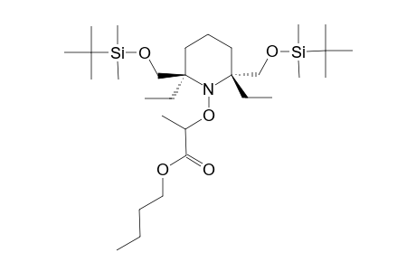 2-[TRANS-2,6-BIS-(TERT.-BUTYL-DIMETHYL-SILANYLOXYMETHYL)-2,6-DIETHYLPIPERIDIN-1-YLOXY]-PROPIONIC-ACID-BUTYLESTER;SECOND-ISOMER