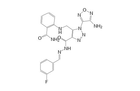 2-{[(1-(4-amino-1,2,5-oxadiazol-3-yl)-4-{[(2E)-2-(3-fluorobenzylidene)hydrazino]carbonyl}-1H-1,2,3-triazol-5-yl)methyl]amino}benzamide