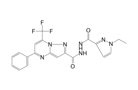 1-ethyl-N'-{[5-phenyl-7-(trifluoromethyl)pyrazolo[1,5-a]pyrimidin-2-yl]carbonyl}-1H-pyrazole-3-carbohydrazide