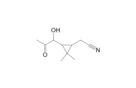 [3-(1-hydroxy-2-oxopropyl)-2,2-dimethylcyclopropyl]acetonitrile