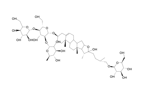 26-O-beta-D-GLUCOPYRANOSYL-(25R)-FUROST-5-EN-3beta,22KSI-DIOL 3-O-alpha-L-RHAMNOPYRANOSYL-(1->2)-O-(beta-D-GLUCOPYRANOSYL-(1->4))-beta-D-GLUCOPYRANOSIDE