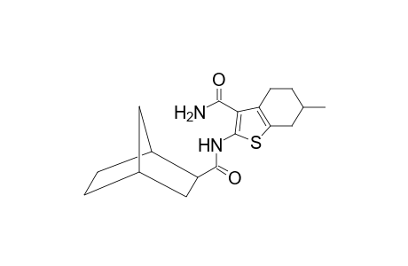 2-[(Bicyclo[2.2.1]heptane-2-carbonyl)-amino]-6-methyl-4,5,6,7-tetrahydro-benzo[b]thiophene-3-carboxylic acid amide