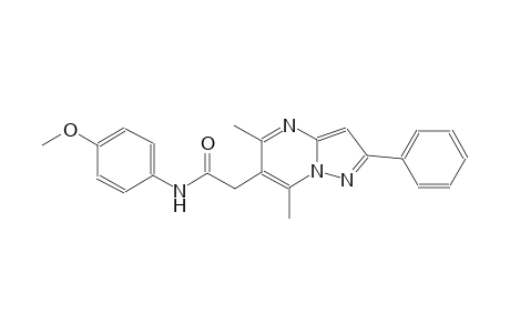 pyrazolo[1,5-a]pyrimidine-6-acetamide, N-(4-methoxyphenyl)-5,7-dimethyl-2-phenyl-