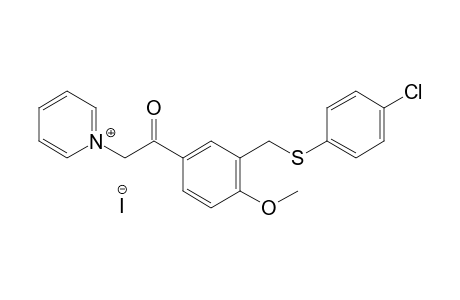 1-{3-{[(p-chlorophenyl)thio]methyl}-4-methoxyphenacyl}pyridinium iodide