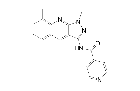 N-(1,8-dimethyl-1H-pyrazolo[3,4-b]quinolin-3-yl)isonicotinamide