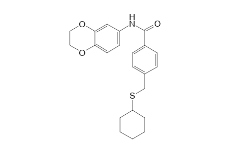 4-Cyclohexylsulfanylmethyl-N-(2,3-dihydro-benzo[1,4]dioxin-6-yl)-benzamide